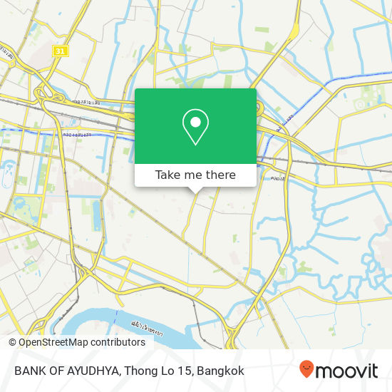 BANK OF AYUDHYA, Thong Lo 15 map