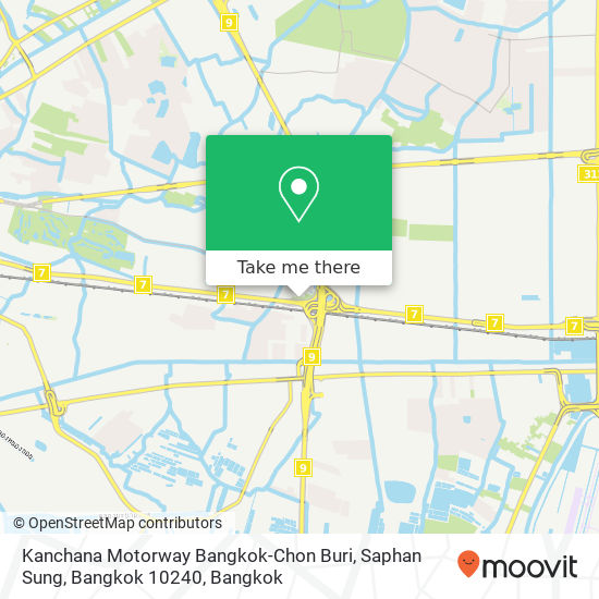 Kanchana Motorway Bangkok-Chon Buri, Saphan Sung, Bangkok 10240 map
