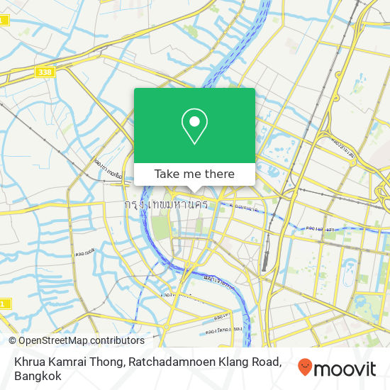 Khrua Kamrai Thong, Ratchadamnoen Klang Road map