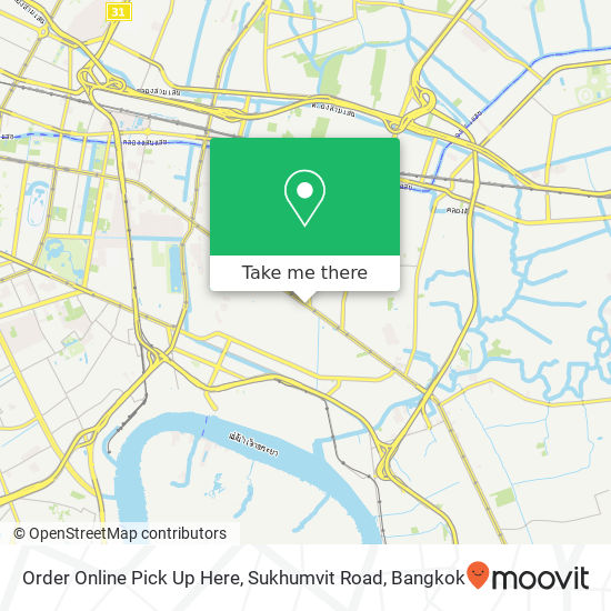Order Online Pick Up Here, Sukhumvit Road map