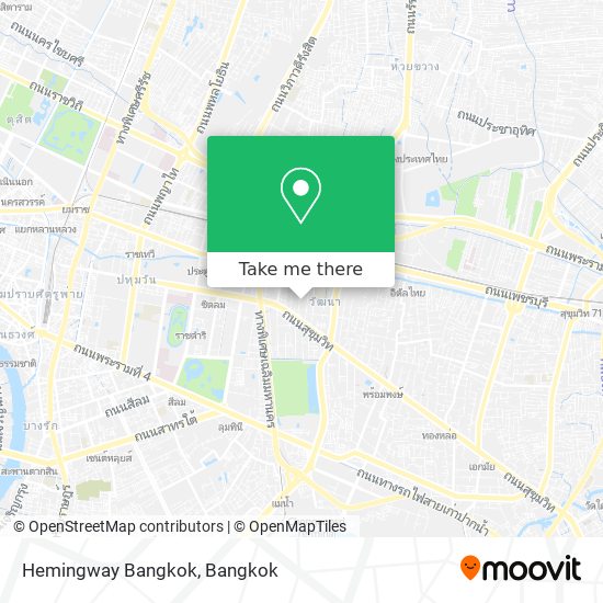 Hemingway Bangkok map