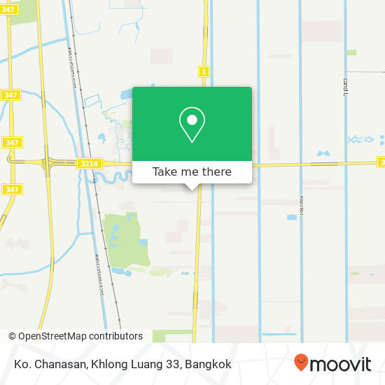 Ko. Chanasan, Khlong Luang 33 map