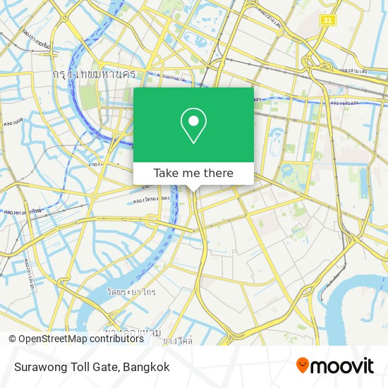 Surawong Toll Gate map