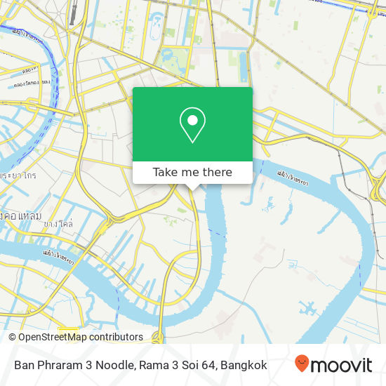 Ban Phraram 3 Noodle, Rama 3 Soi 64 map