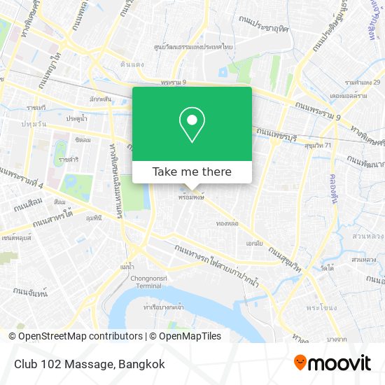 Club 102 Massage map