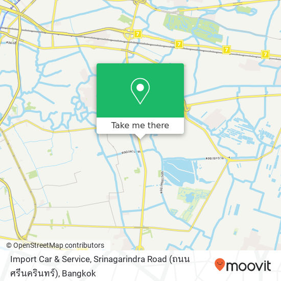 Import Car & Service, Srinagarindra Road (ถนน ศรีนครินทร์) map