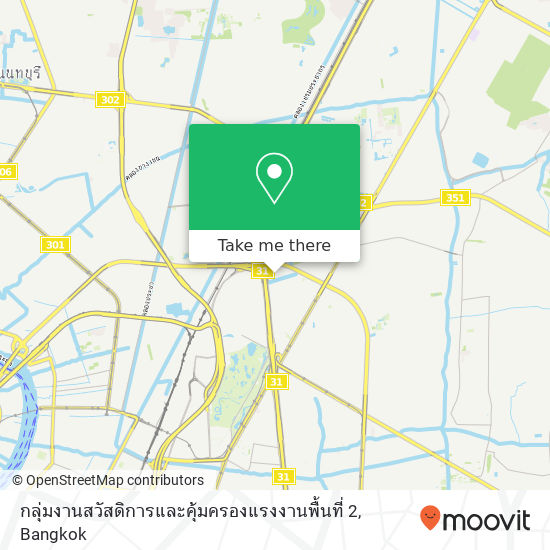 กลุ่มงานสวัสดิการและคุ้มครองแรงงานพื้นที่ 2 map