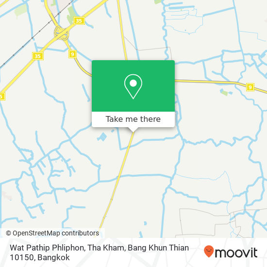 Wat Pathip Phliphon, Tha Kham, Bang Khun Thian 10150 map