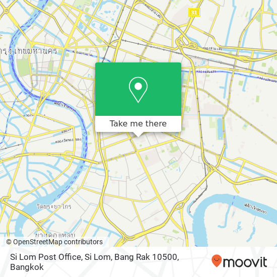 Si Lom Post Office, Si Lom, Bang Rak 10500 map