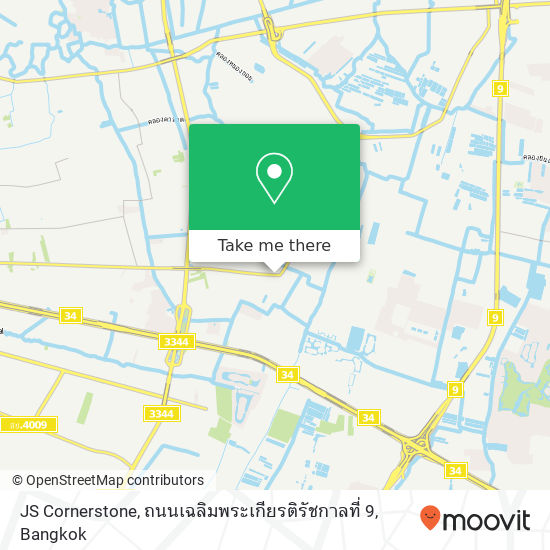 JS Cornerstone, ถนนเฉลิมพระเกียรติรัชกาลที่ 9 map