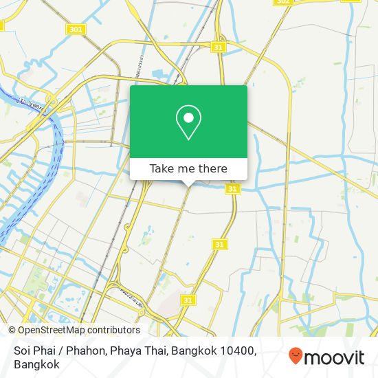 Soi Phai / Phahon, Phaya Thai, Bangkok 10400 map