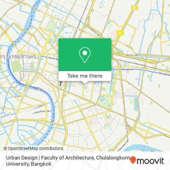 Urban Design | Faculty of Architecture, Chulalongkorn University map