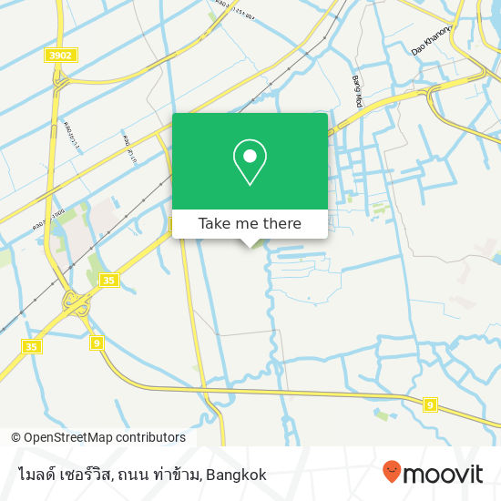 ไมลด์ เซอร์วิส, ถนน ท่าข้าม map