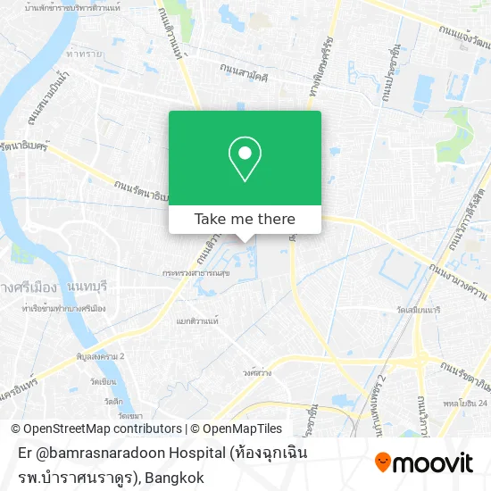 Er @bamrasnaradoon Hospital (ห้องฉุกเฉิน รพ.บำราศนราดูร) map