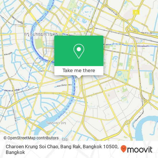 Charoen Krung Soi Chao, Bang Rak, Bangkok 10500 map