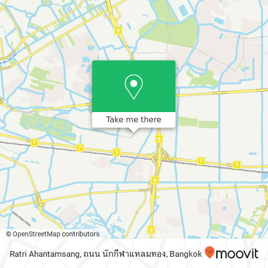 Ratri Ahantamsang, ถนน นักกีฬาแหลมทอง map