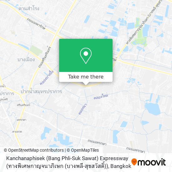 Kanchanaphisek (Bang Phli-Suk Sawat) Expressway (ทางพิเศษกาญจนาภิเษก (บางพลี-สุขสวัสดิ์)) map