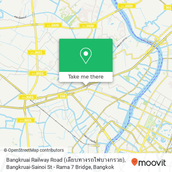 Bangkruai Railway Road (เลียบทางรถไฟบางกรวย), Bangkruai-Sainoi St - Rama 7 Bridge map