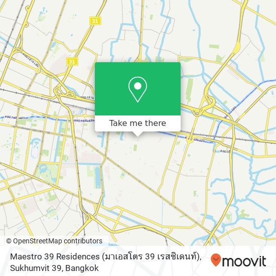 Maestro 39 Residences (มาเอสโตร 39 เรสซิเดนท์), Sukhumvit 39 map