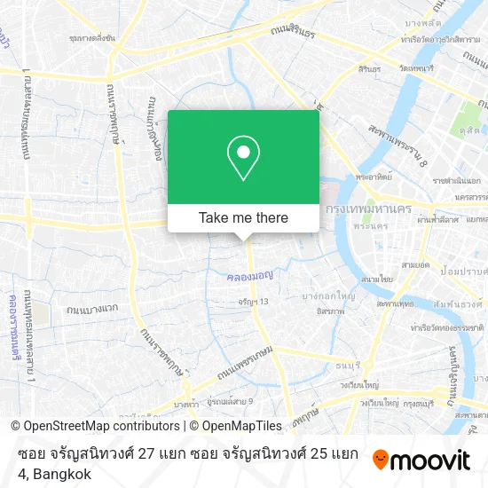 ซอย จรัญสนิทวงศ์ 27 แยก ซอย จรัญสนิทวงศ์ 25 แยก 4 map