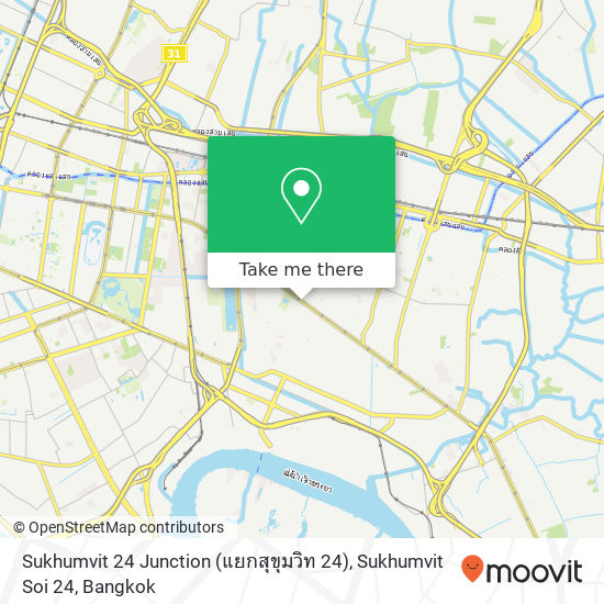 Sukhumvit 24 Junction (แยกสุขุมวิท 24), Sukhumvit Soi 24 map