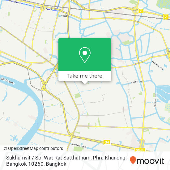 Sukhumvit / Soi Wat Rat Satthatham, Phra Khanong, Bangkok 10260 map