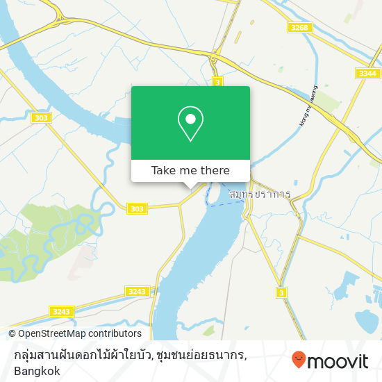 กลุ่มสานฝันดอกไม้ผ้าใยบัว, ชุมชนย่อยธนากร map