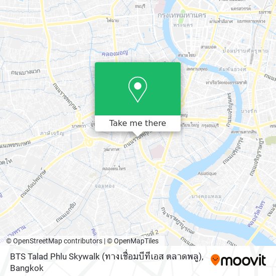 BTS Talad Phlu Skywalk (ทางเชื่อมบีทีเอส ตลาดพลู) map