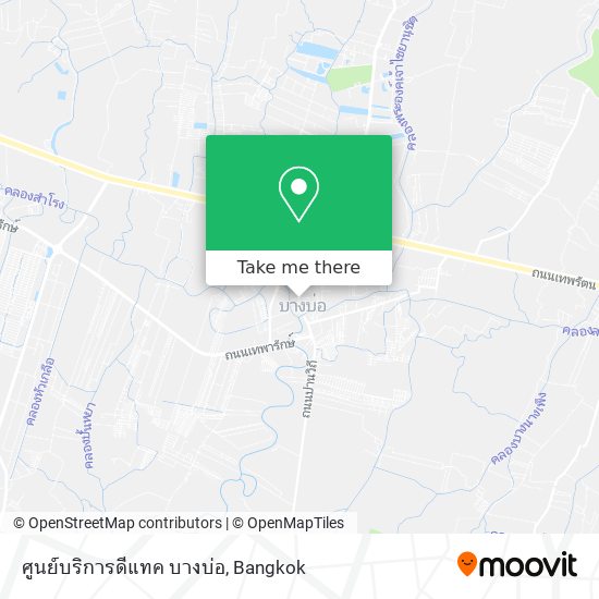 ศูนย์บริการดีแทค บางบ่อ map