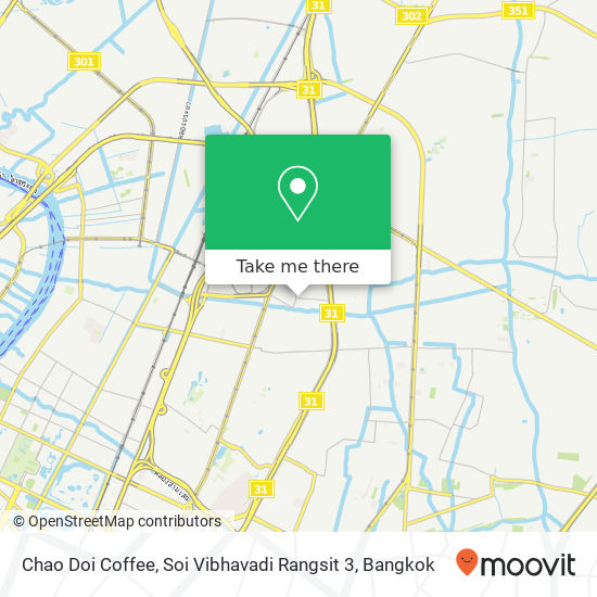 Chao Doi Coffee, Soi Vibhavadi Rangsit 3 map