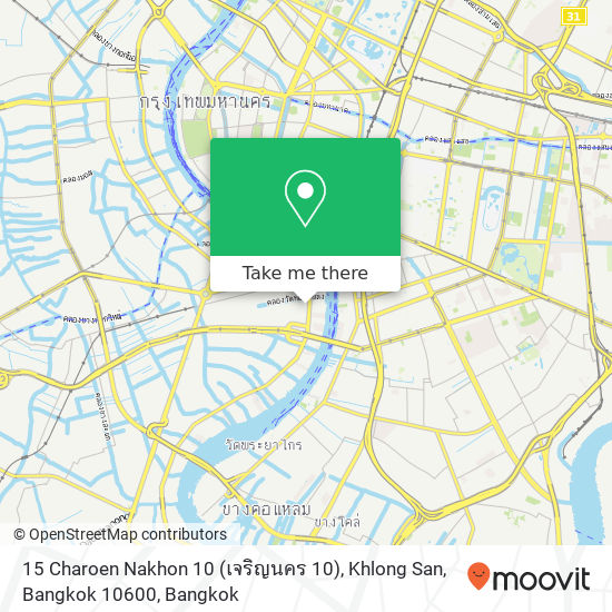 15 Charoen Nakhon 10 (เจริญนคร 10), Khlong San, Bangkok 10600 map