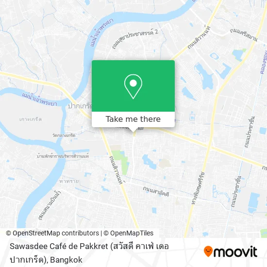 Sawasdee Café de Pakkret (สวัสดี คาเฟ่ เดอ ปากเกร็ด) map
