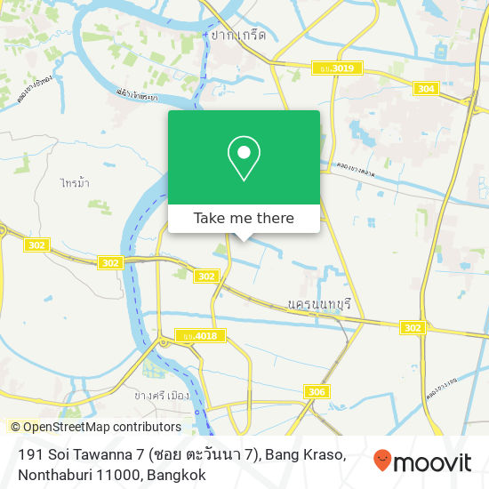 191 Soi Tawanna 7 (ซอย ตะวันนา 7), Bang Kraso, Nonthaburi 11000 map