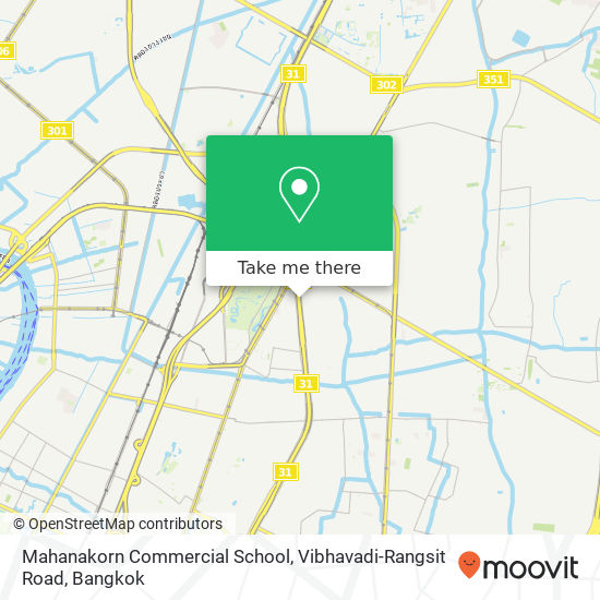 Mahanakorn Commercial School, Vibhavadi-Rangsit Road map