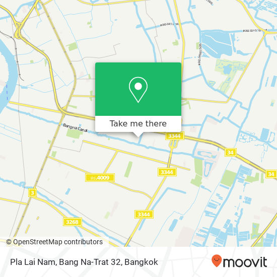 Pla Lai Nam, Bang Na-Trat 32 map