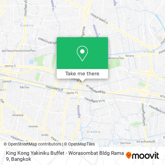 King Kong Yakiniku Buffet - Worasombat Bldg Rama 9 map