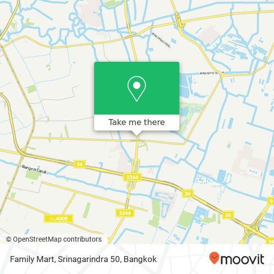 Family Mart, Srinagarindra 50 map