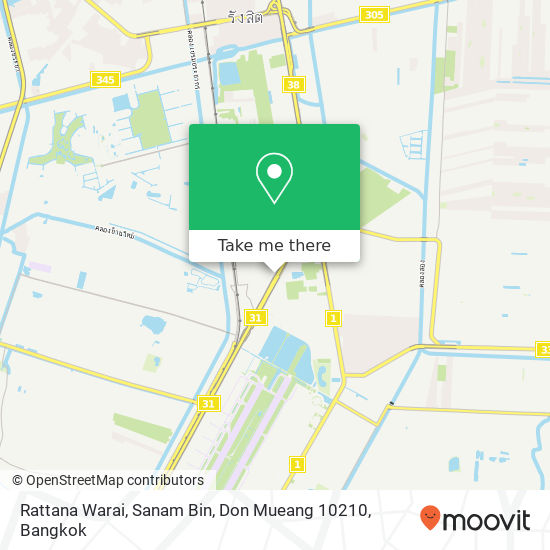 Rattana Warai, Sanam Bin, Don Mueang 10210 map