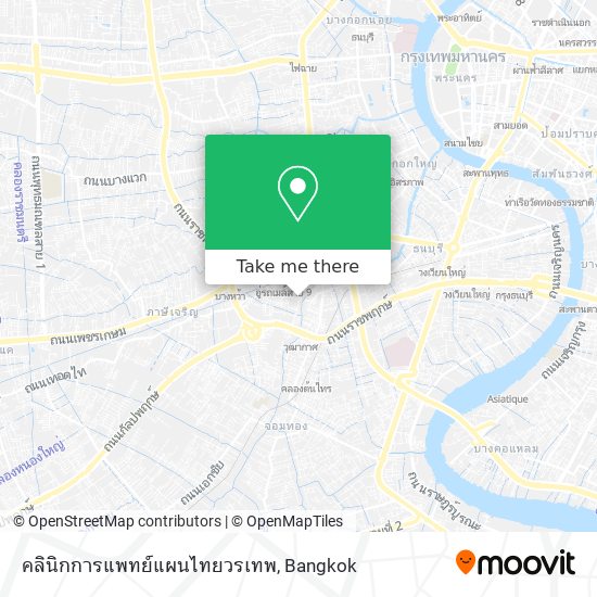 คลินิกการแพทย์แผนไทยวรเทพ map