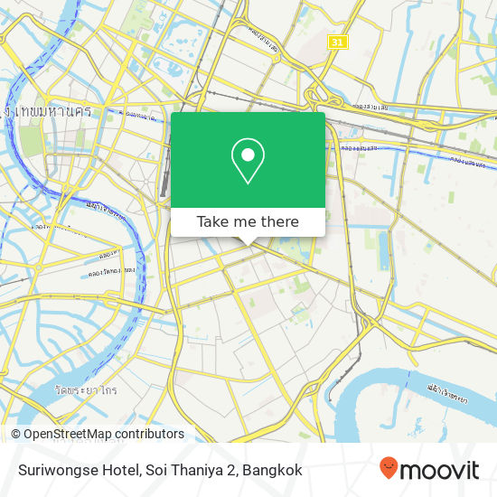 Suriwongse Hotel, Soi Thaniya 2 map