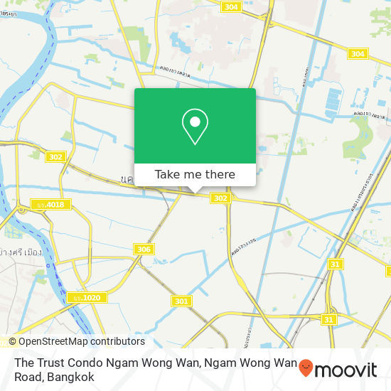 The Trust Condo Ngam Wong Wan, Ngam Wong Wan Road map