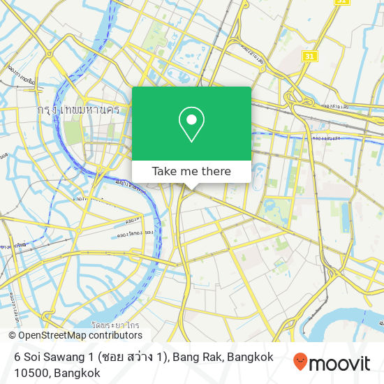6 Soi Sawang 1 (ซอย สว่าง 1), Bang Rak, Bangkok 10500 map