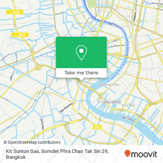 Kit Sunton Gas, Somdet Phra Chao Tak Sin 29 map