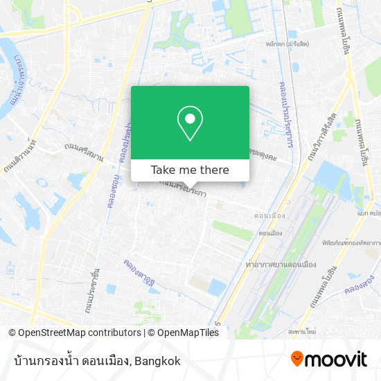 บ้านกรองน้ำ ดอนเมือง map