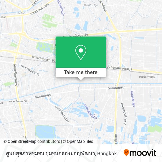 ศูนย์สุขภาพชุมชน ชุมชนคลองมอญพัฒนา map