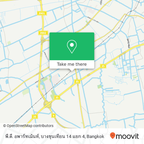 พี.ดี. อพาร์ทเม้นท์, บางขุนเทียน 14 แยก 4 map