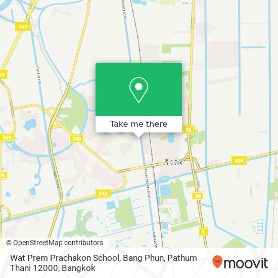 Wat Prem Prachakon School, Bang Phun, Pathum Thani 12000 map