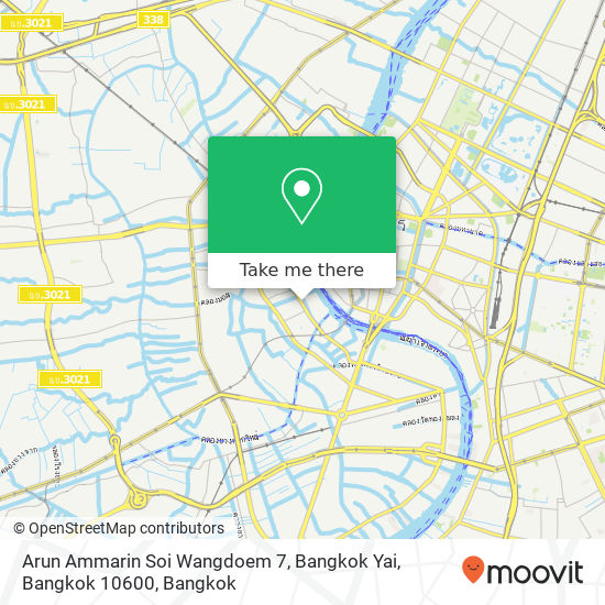 Arun Ammarin Soi Wangdoem 7, Bangkok Yai, Bangkok 10600 map