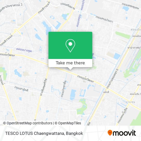 TESCO LOTUS Chaengwattana map