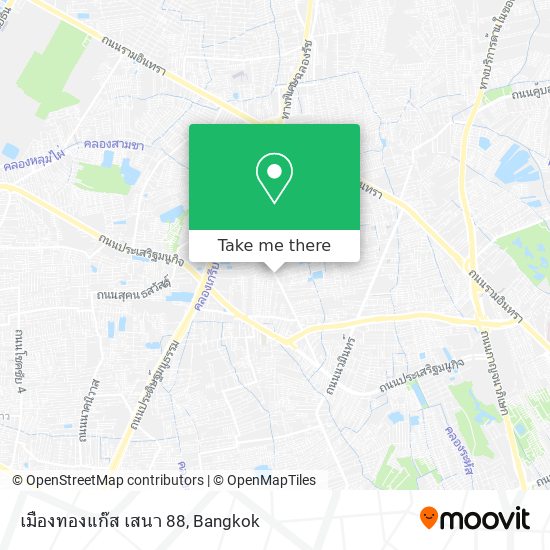 เมืองทองแก๊ส เสนา 88 map